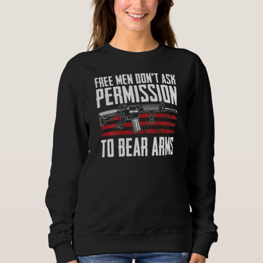 Sweatshirt Hommes Gratuits Ne Demandez Pas L'Autorisation D'P (Devant)