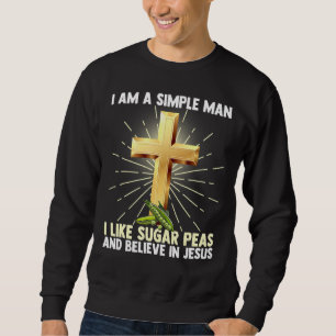 Sweatshirt Hommes Homme Simple Comme Les Pois Sucres Croient