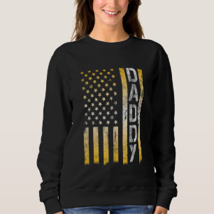 Sweatshirt Hommes Hommes Papa Américain Drapeau Fier Papa Pèr