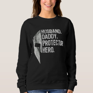 Sweatshirt Hommes Mari Daddy Protecteur Héros Spartan Sparta