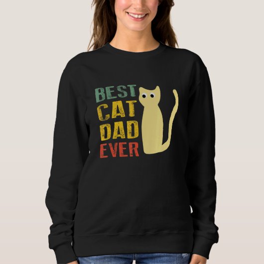 Sweatshirt Hommes Meilleur Chat Papa Jamais Fier Chat Proprié (Devant)