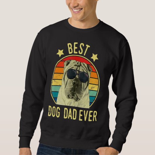 Sweatshirt Hommes Meilleur Chien Papa Jamais Chinois Shar Pei (Devant)