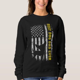 Sweatshirt Hommes Meilleur Chihuahua Papa Jamais Usa Drapeau