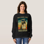 Sweatshirt Hommes Meilleur Pitbull Papa Père Chien Français (Devant entier)