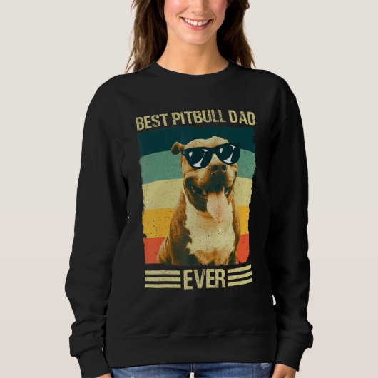Sweatshirt Hommes Meilleur Pitbull Papa Père Chien Français (Devant)