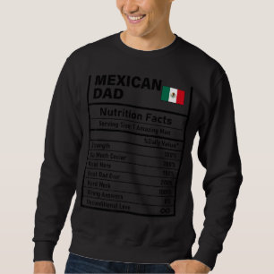 Sweatshirt Hommes Mexicains Papa Nutrition Fiches Fête des pè