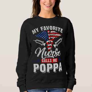 Sweatshirt Hommes Mon Infirmière Préférée M'Appelle Poppa Pat