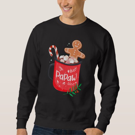 Sweatshirt Hommes Noël Matching Famille Cocoa Mug Avec Cand (Devant)