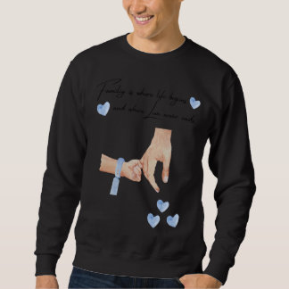 Sweatshirt Hommes Nouveau Père D'Un Garçon Portant Les Mains