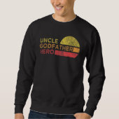 Sweatshirt Hommes Oncle Godfather Héros pour le bouillon Uncl (Devant)