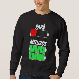 Sweatshirt Hommes Papa De Naissance Twins Batterie Premiers J