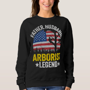 Sweatshirt Hommes Père Mari Arboriste Légende Us American Fl