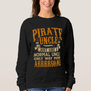 Sweatshirt Hommes Pirate Oncle Jolly roger Freebooter 2