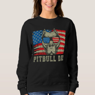 Sweatshirt Hommes Pitbull Papa américain Pit Bull Dog Us Drap