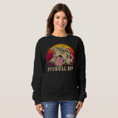 Sweatshirt Hommes Pitbull Papa Vintage Sourire Pères Pitbull  (Devant entier)