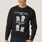 Sweatshirt Hommes Programmeurs Code Fonctionne Pourquoi Mèm (Devant)