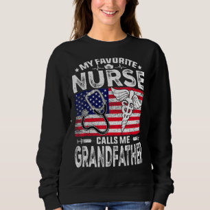 Sweatshirt Hommes Rétro Mon Infirmière Favorite M'Appelle Gra