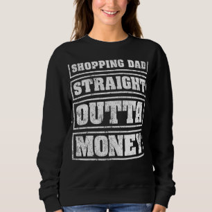 Sweatshirt Hommes Shopping Papa Droit Devant L'Argent Shoppin
