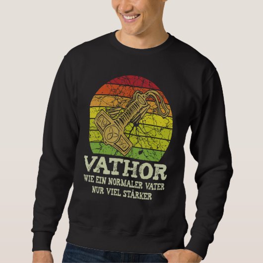 Sweatshirt Hommes Vathor Père Thor Viking Papa Fête des pères (Devant)