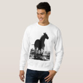 Sweatshirt Hommes Vêtements Courir Cheval Pop Art Modèle Homm (Devant entier)