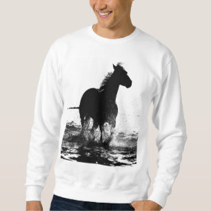 Sweatshirt Hommes Vêtements Courir Cheval Pop Art Modèle Homm