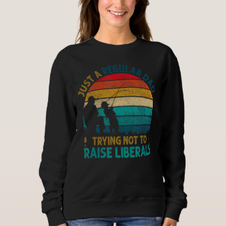 Sweatshirt Hommes Vintage Papa Régulier Essayant De Ne Pas Él
