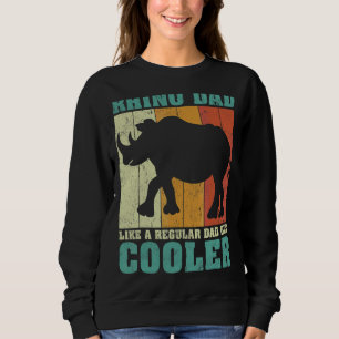 Sweatshirt Hommes Vintage Retro Rhino Papa Comme Un Père Régu