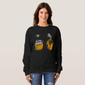 Sweatshirt Honey Astronaut Moon Honeymoon Bee Astronaut Coup (Devant entier)