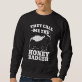 Sweatshirt Honey Badger Claws Weasel Wolverines Carnivora Id (Devant)
