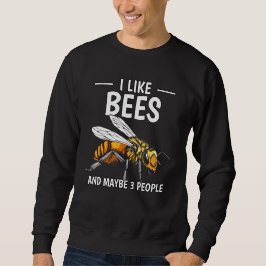 Sweatshirt Honey Bee Beekeeper Citation J'Aime Les Abeilles E (Devant)