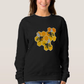 Sweatshirt Honeycombs Bees Nature Wildlife Honey Premium (Devant)