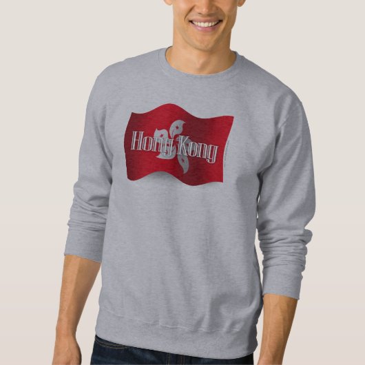 Sweatshirt Hong Kong ondulant le drapeau (Devant)