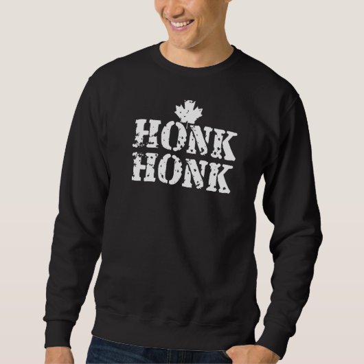 Sweatshirt Honk Chariot Canadien Règle Canada Drôle Vint (Devant)