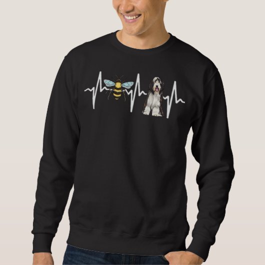 Sweatshirt Honneur Bee Porté Collie Heartbeat Chien (Devant)
