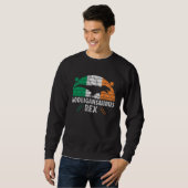 Sweatshirt Hooligan Dinosaur   St Patricks Day Irish Flag (Devant entier)