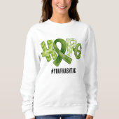 Sweatshirt Hope Awareness Ribbon Personalized Hashtag (Devant)