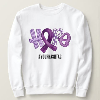 Sweatshirt Hope Awareness Ribbon Personalized Hashtag