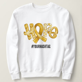 Sweatshirt Hope Awareness Ribbon Personalized Hashtag