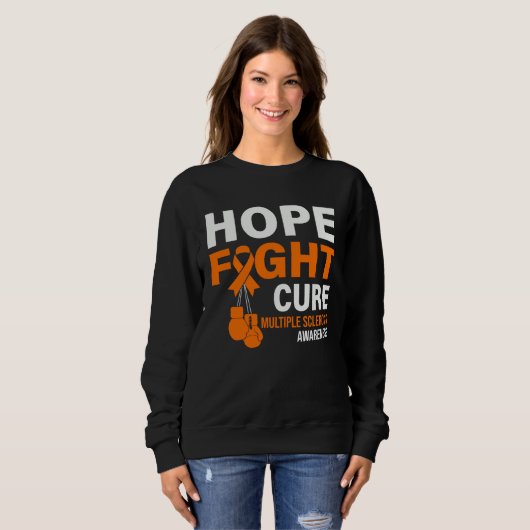 Sweatshirt Hope Fight Cure MS Awareness Multiple Sclerosis MS (Devant entier)