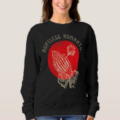 Sweatshirt Hopeless Romantic, Praying Hands Rose Skeleton Val (Devant)