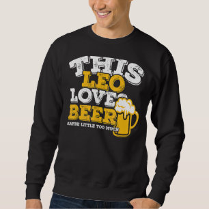 Sweatshirt Horoscope Leo Zodiac Signet Aimer Bière