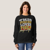 Sweatshirt Horoscope SIGNE Zodiaque Pisces Aime Pizza (Devant entier)