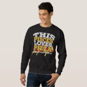 Sweatshirt Horoscope SIGNE Zodiaque Pisces Aime Pizza (Devant entier)