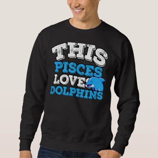 Sweatshirt Horoscope SIGNE Zodiaque Pisces Aimer Dauphins (Devant)