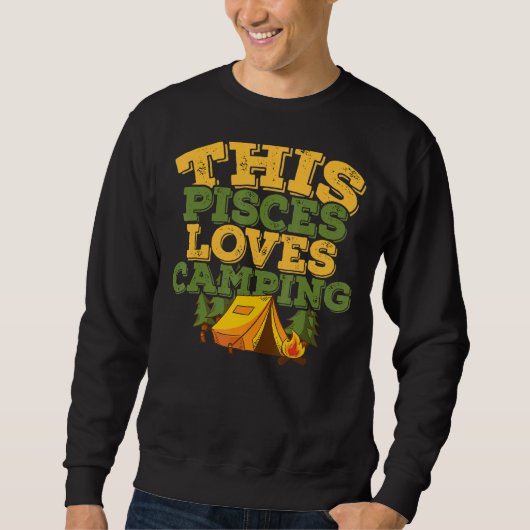 Sweatshirt Horoscope SIGNE Zodiaque Pisces Loves Camping (Devant)