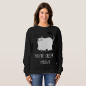 Sweatshirt Horror Graphic Cat Creepy Creeping Halloween (Devant entier)