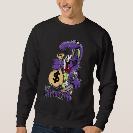 Sweatshirt Horror Rabbit Changes Everything Canyon Purple 4s  (Devant)