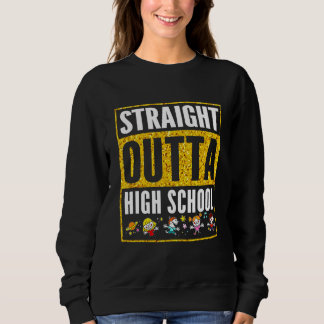 Sweatshirt Hors de droite Cool du lycée Grad Heart Graduat