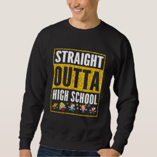 Sweatshirt Hors de droite Cool du lycée Grad Heart Graduat