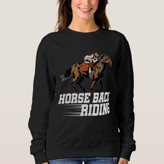 Sweatshirt Horse Back Riding Graphic Horse Lover Equestrian R (Devant)